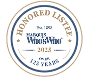 Honored Listee Est.1898 Marquis Wha'sWho 2025 over 125 years