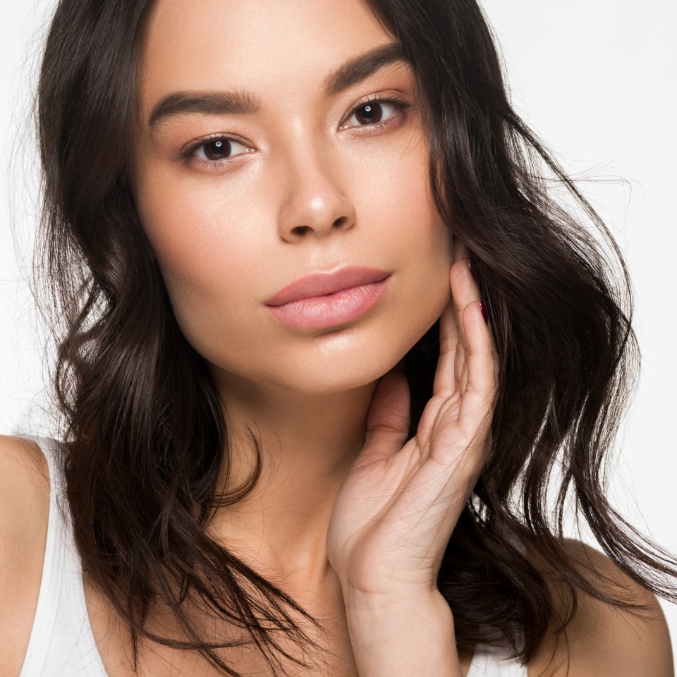 Asia woman beauty natural face make up